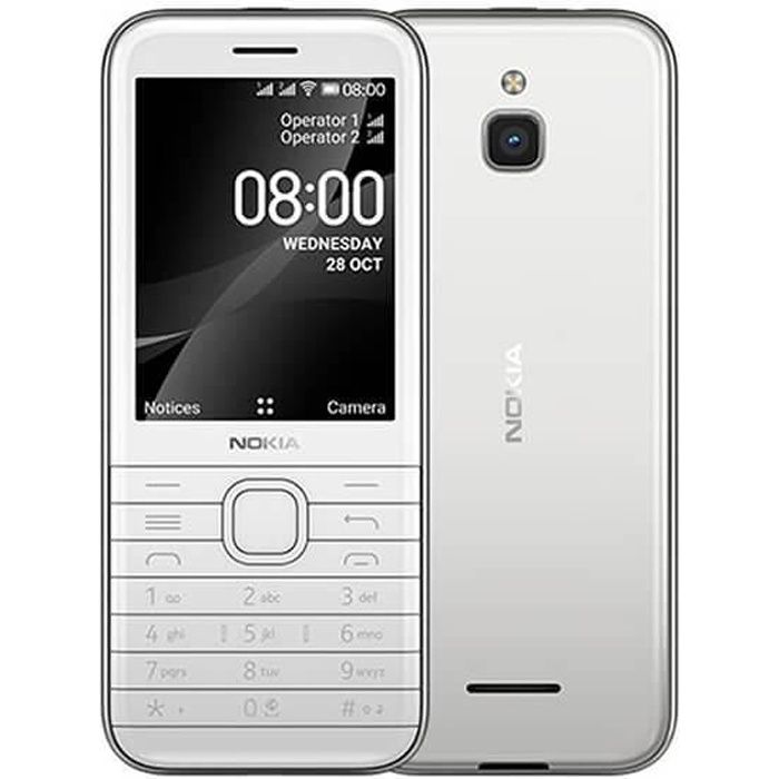 Nokia 8000 4G Blanc Dual SIM