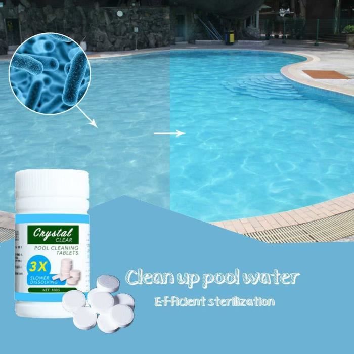 1 bouteille de Pool Piscine nettoyage Tablette Multifunctional Effervescent - 100 pcs tablettes