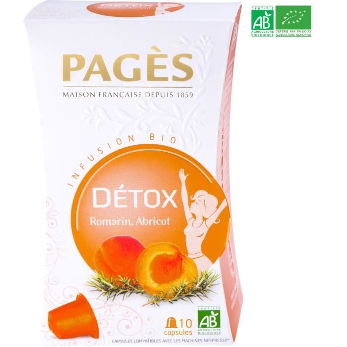 PAGES Infusion Détox - Romarin, Abricot - Capsules - Bio