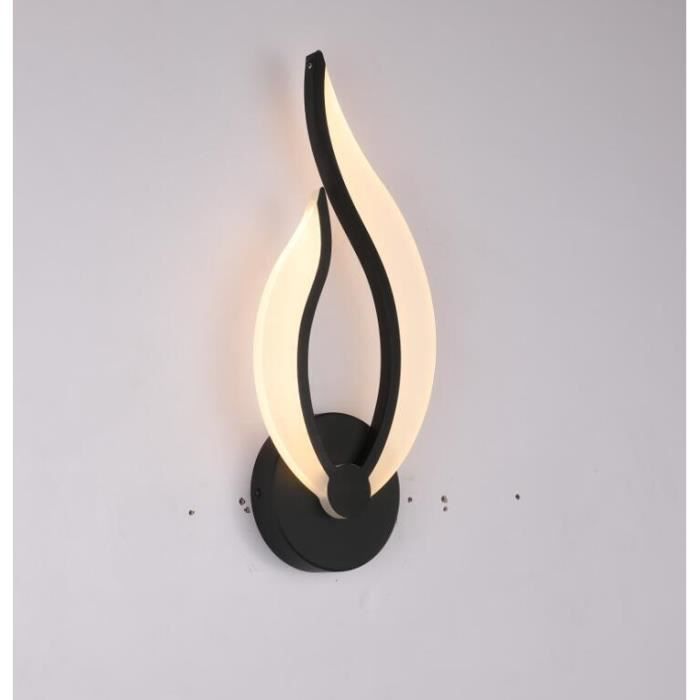 Applique Murale Interieur LED Lampe Forme de Flamme Blanc Chaud pour Chambre Maison Couloir Salon 9w