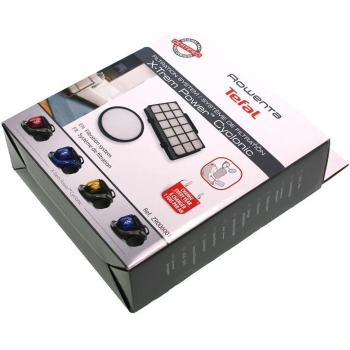 Kit filtres X-TREM POWER CYCLONIC d'origine - Aspirateur - ROWENTA, MOULINEX (61704)