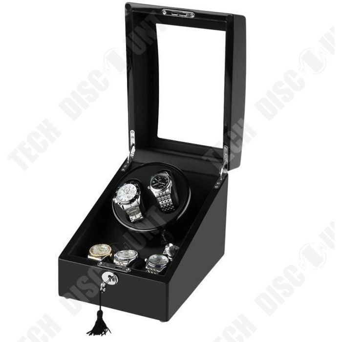 TD® Coffret montre automatique-boîte de rangement montre mécanique rotation-support de montre swing montre shaker-support de bijoux