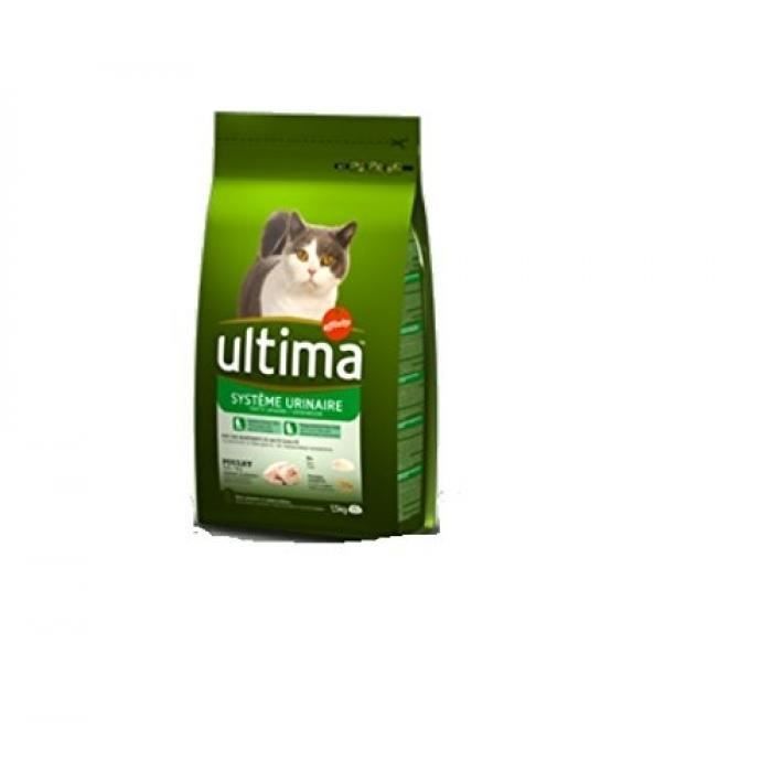 ULTIMA Croquettes système urinaire au poulet - Pour chat - 1,5KG