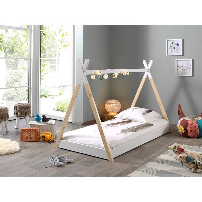Vipack Lit Tipi 90x200 Blanc