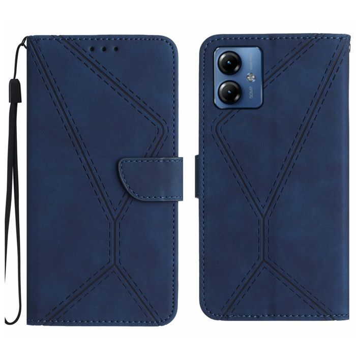 Pour Motorola Moto G54 5G (6.5) Housse de protection antichoc antidérapante avec support - Bleu