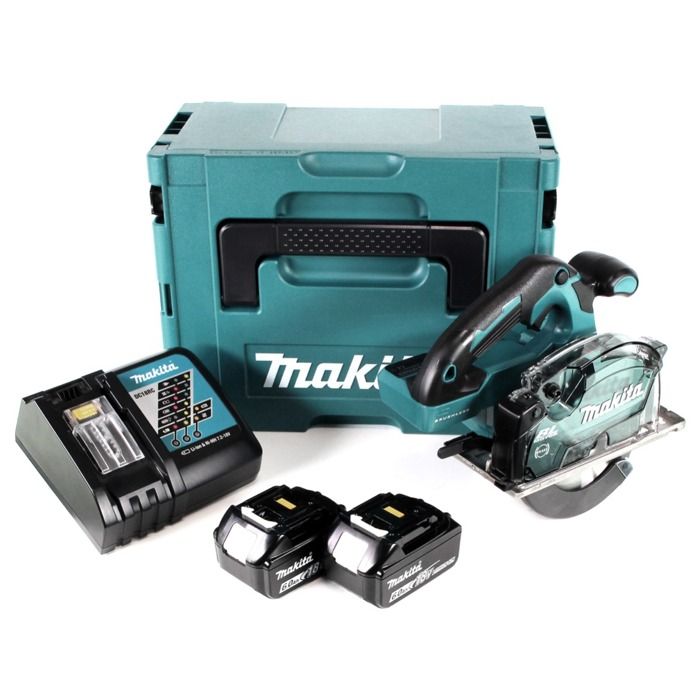 Makita DCS 553 RGJ scie circulaire à main sans fil pour métaux 18V 150 mm sans balais + 2x batterie 6 0Ah + chargeur + Makpac - vue 1