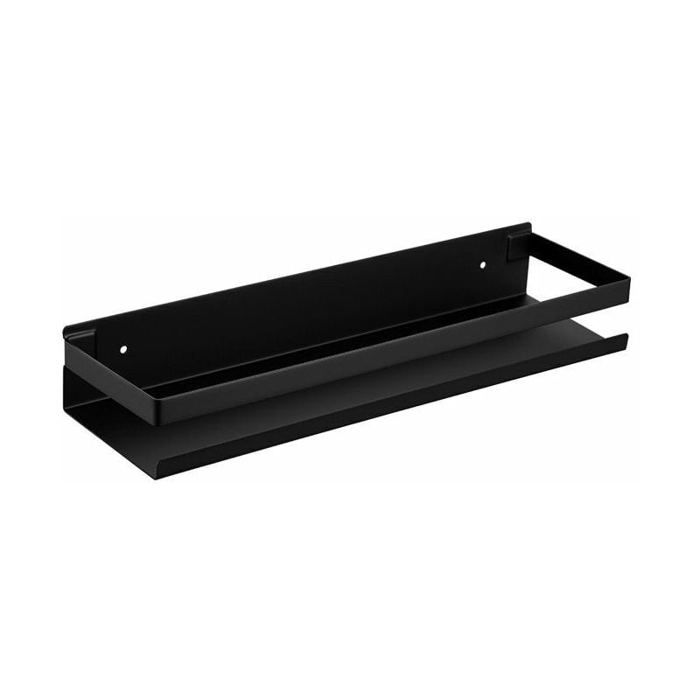 Perçage Étagère Salle De Bain Acier Étagère De Douche Sans Inoxydable Noir Mat - 30x10.5x5cm