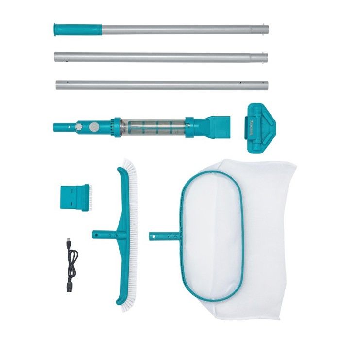 Bestway® Kit d’entretien de piscine avec aspirateur et épuisette AquaSurge™