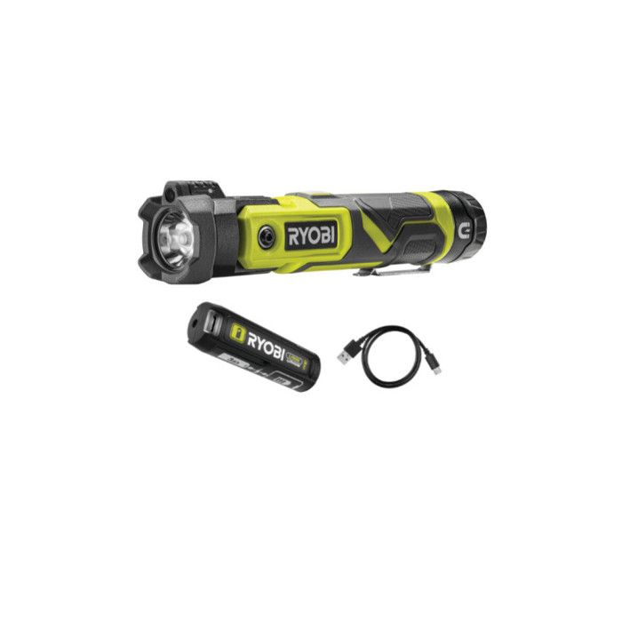 Pack RYOBI 4V Lampe torche RLP4-0 - 640 lumens - 1 Batterie 3 0Ah - 1 Câble USB Pack RYOBI 4V Lampe torche RLP4-0 - 640 lumens - 1 Batterie 3 0Ah - 1 Câble USB