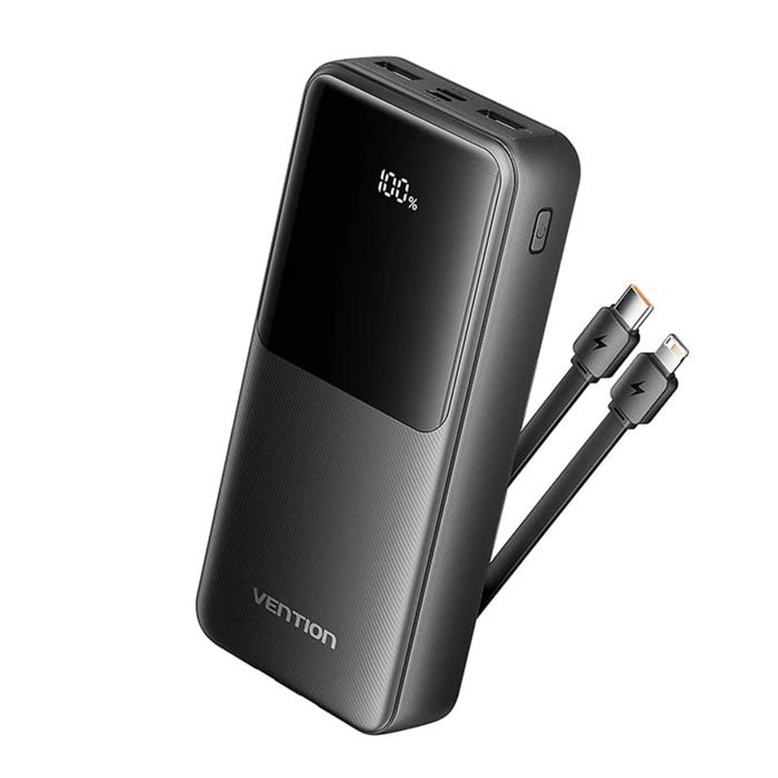 Banque dalimentation 2x USB charge rapide bidirectionnelle 20 000 mAh - Vention (FHPB0) - Noir