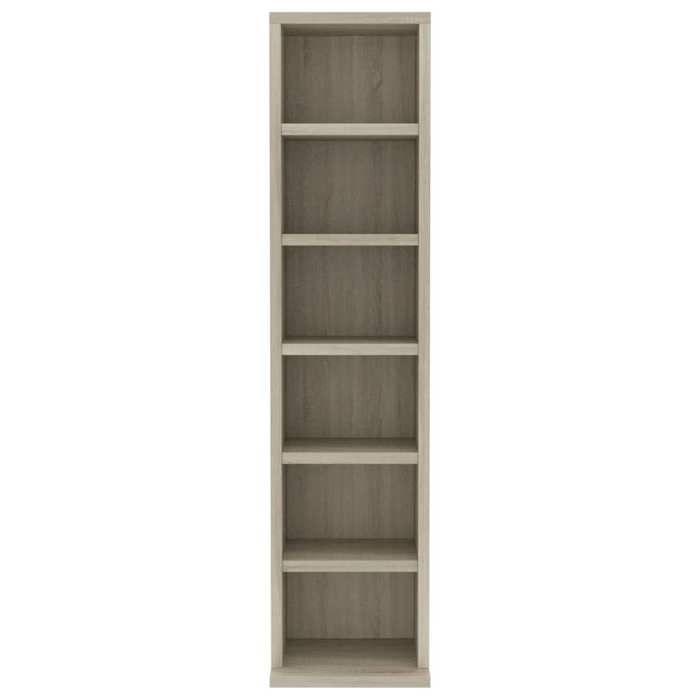 Armoire à CD - gkk - Avec 6 compartiments ouverts - Chêne sonoma 21x20x88 cm Bois dingénierie gg292