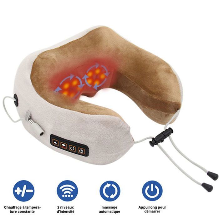 Pistolet De Massage Musculaire Percuteur Rechargeable - 6 Vitesses, 4 Embouts - Sans Fil - Neuf