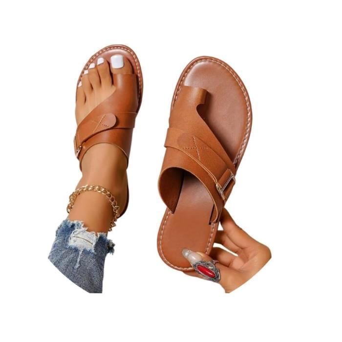 Sandales Plates Tong Memoire De Forme Sandales Femme Été