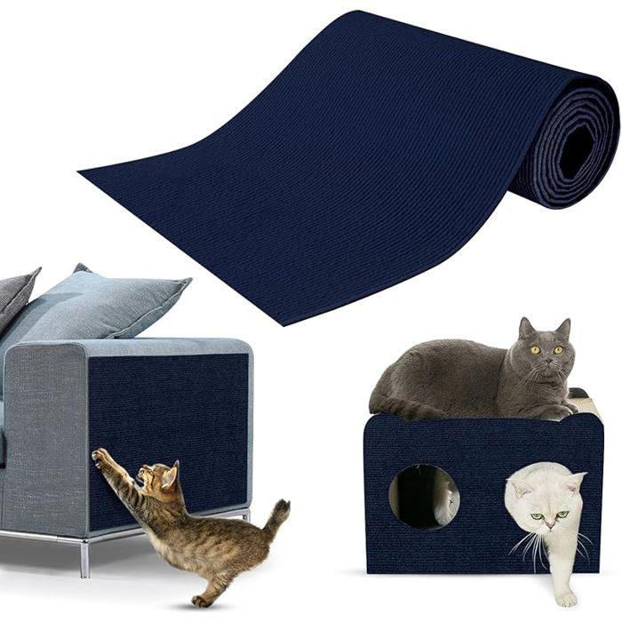Comparer les prix de Griffoir Chat CanapProtection canape Chat TapisProtecteur de Rayure ProtecteursDIY Tapis gratter pour 100X30cm Bleu