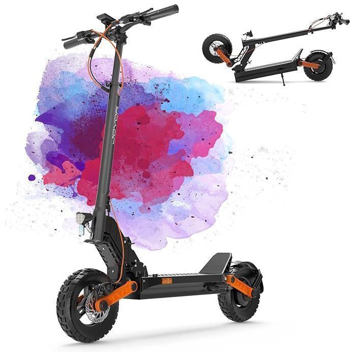 JOYOR  S5 PRO - Trottinette &Eacute;lectrique - ABE - Moteur 500W - Batterie 48V 26AH - Max 20km/h - Autonomie 55KM Freins &agrave; Disque - Noir