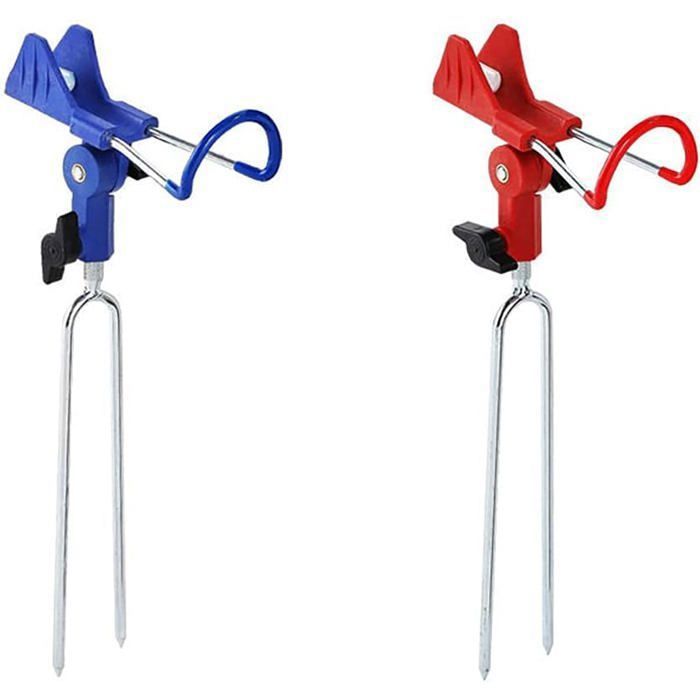 Lot De 2 Supports De Canne P che R glables 360 En Acier Inoxydable lot-de-2-supports-de-canne-p-che-r-glables-360-en-acier-inoxydable