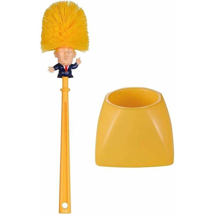 Brosse WC Donald Trump - Brosse Toilette Humour Politique Drôle Avec Ou Sans Support