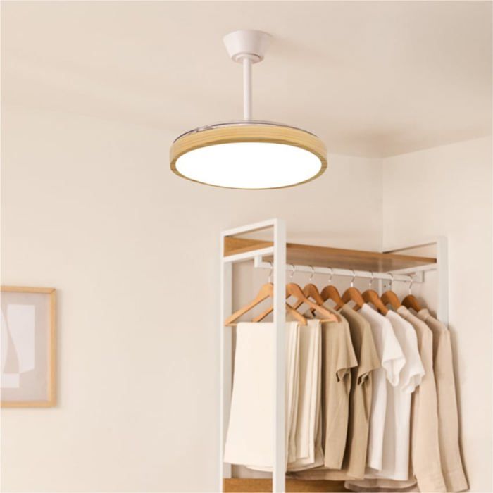 Ventilateur de plafond - Create - WIND CLEAR STUDIO - Silencieux - Pales rétractables - LED