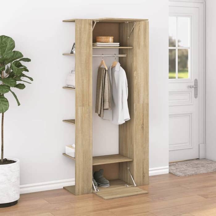 Brun Armoire de couloir JILLS MEUBLE COULOIR - Chêne sonoma 975x37x99 cm Bois dingénierie LV1853