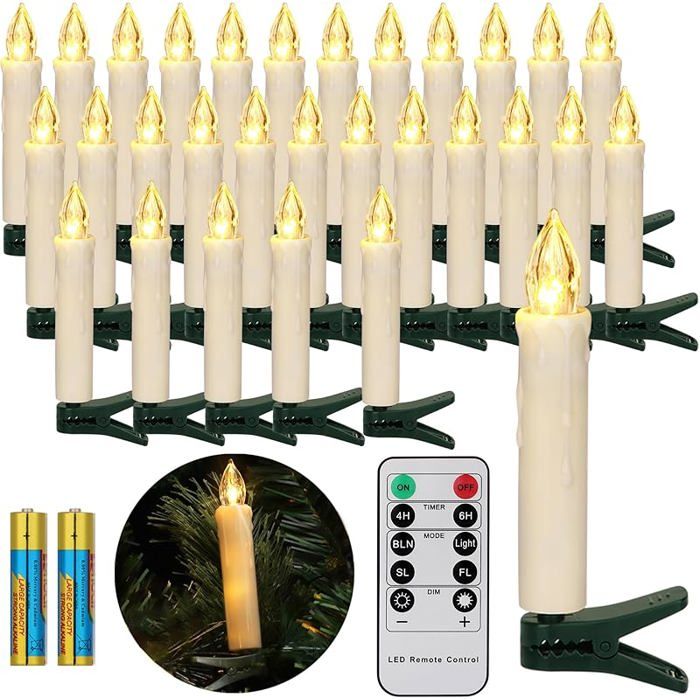 40 bougies LED beige télécommande LAMPE DECORATIVE