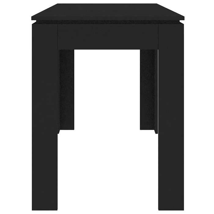 Table cuisine CLOUD Noir Table à manger - Design Élégant - Noir 120x60x76 cm - Bois dingénierie tt575