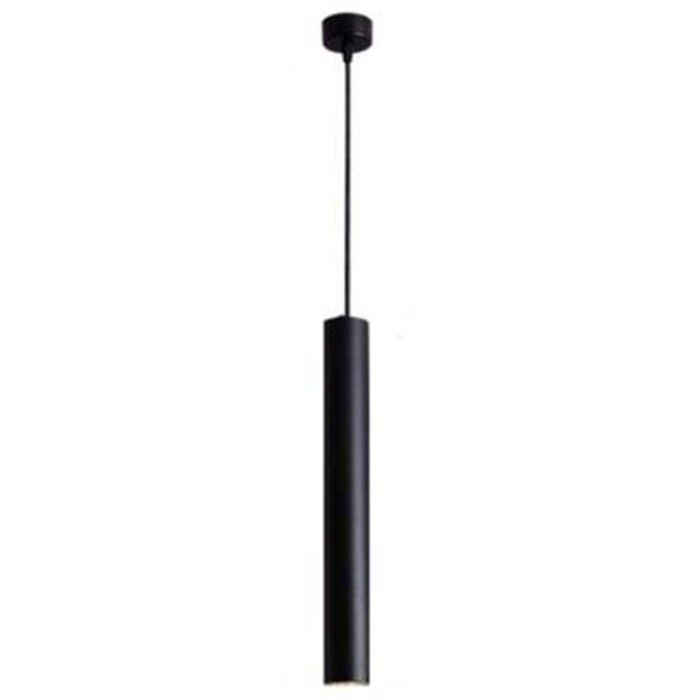 Lampe suspension - PZCC - Long tube 30x6 cm - Noir - LED 4000K (blanc chaud) - Design minimaliste