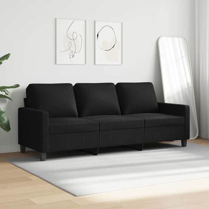SHELL© SOFA-Canapé salon - 3 places - (par siège) : 110 kg - Noir 180 cm Tissu C4641
