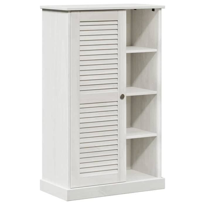 BEAU®Blanc Colonne/Armoire de salle de bain - ZENCORE - Contemporain - avec stockage - avec porte VIGO Blanc et Blanc Antique 806560