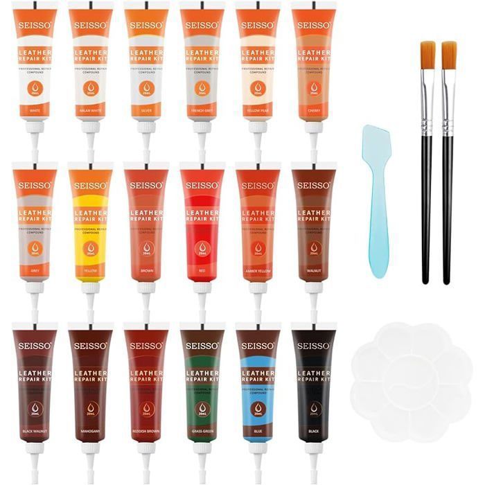 Kit de Réparation pour Cuir Crème de Réparation pour Cuir Canapé Baume pour Canapé Veste Portefeuille PRODUIT ENTRETIEN CUIR