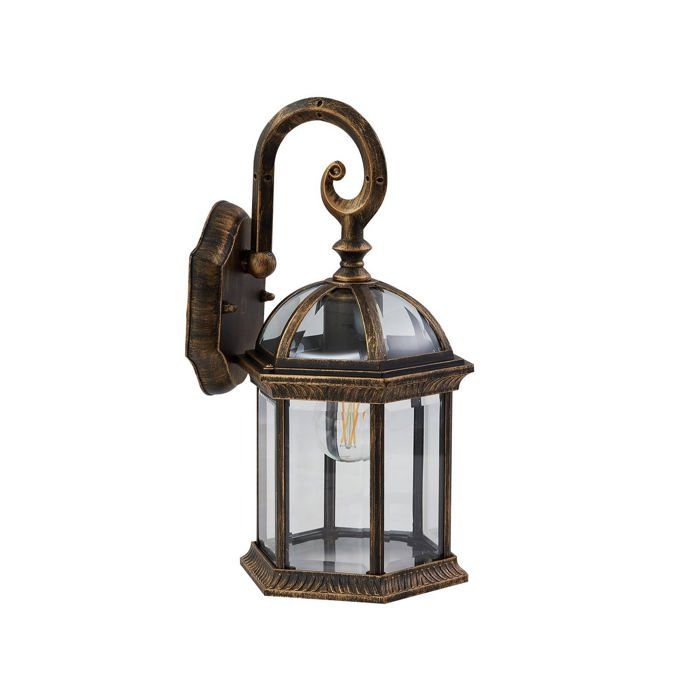 Lindby Applique Exterieur Adelisa à intensité variable (Traditionnel) en Bronze Aluminium (1 lampeà E27) Murale Luminaire Lampe