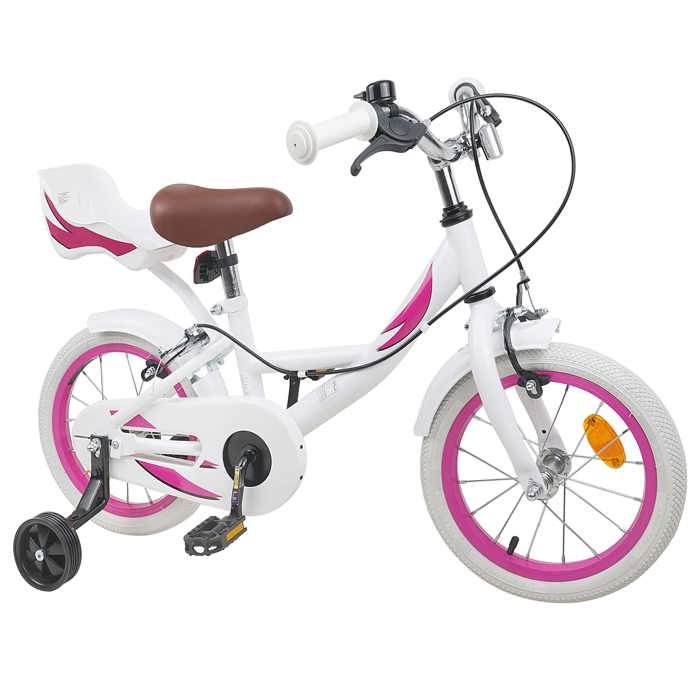 Vélo enfant 12 pouces pour les enfants de 2 à 4 ans - vidaXL - acier - blanc - 90 x 49 x 675 cm - guidon et selle réglables 8276457