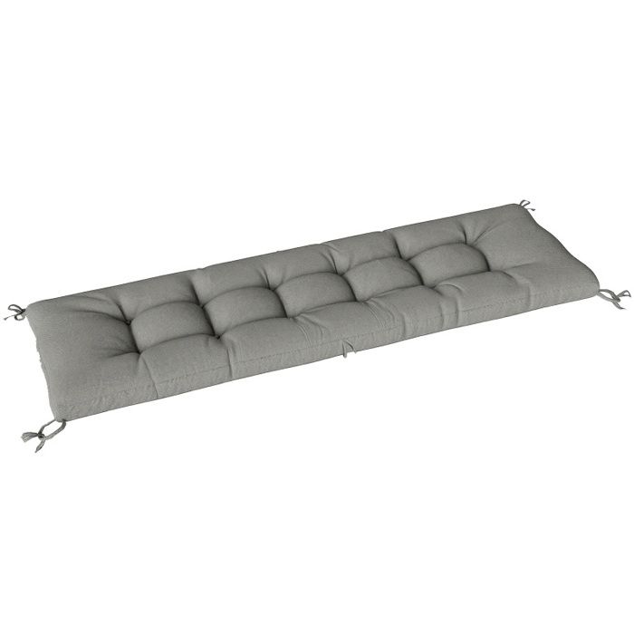 Coussin pour Bain de Soleil avec Sangles de Fixation 198 x 65 x 13 cm - Gris Clair