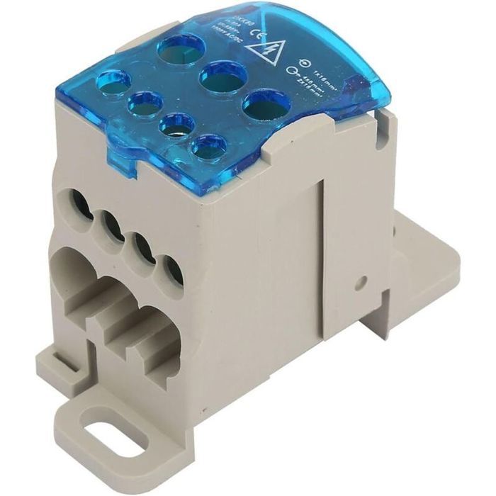Bornier électrique 80A UKK-80A – Boîtier DIN transparent haute conductivité ignifuge pour HT