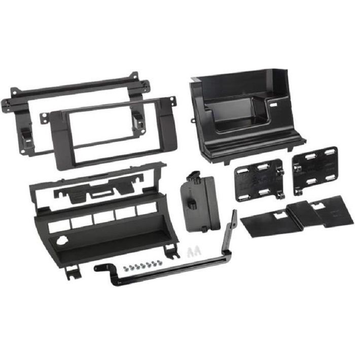 Kit 2DIN BMW serie 3 E46 - Facades autoradio et 5 boutons - Noir - ADNAuto