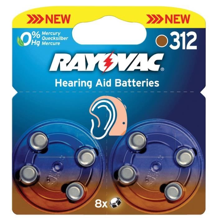 ANSMANN piles auditives taille 312 / PR41 - 60 piles zinc-air pour aides  auditives - brun - Cdiscount Jeux - Jouets