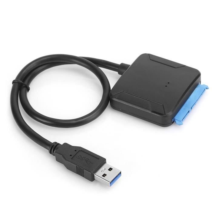 Ashata câble SATA carré Câble SATA vers USB 3.0 2,5 / 3,5 pouces
