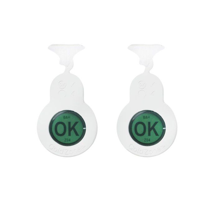 Thermomètre réfrigérateur salmonellose - Lot de 2 - Astuceo 0,4 cm Blanc