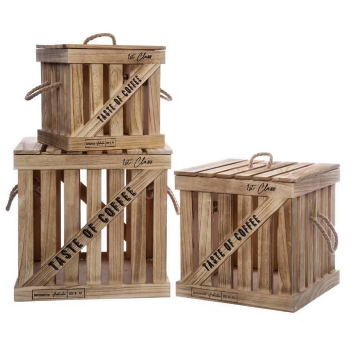 VINTAGE caisse en bois pour décoration fruits & légumes au Natural-Used Look VINTAGE caisse en bois pour décoration fruits & légumes au Natural-Used Look