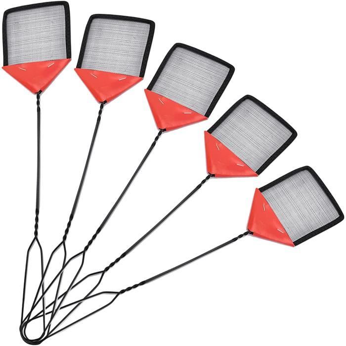 Fly Swatter, 13.8inch Plastic Fly Swat Set & Mesh Fly Swatter, 5pcs