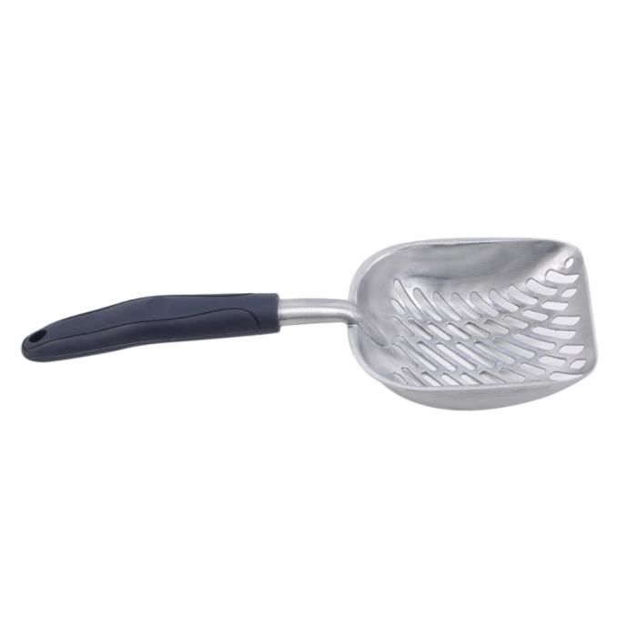 Pelle Amovible Pour Litière Pour Chat, 2 En 1, Avec Pelle Profonde Et Poignée, Avec 1 Rouleau De Sacs Poubelle Supplémentaires, Pelle Portable Grise Pour Litière, Litière Agglomérante