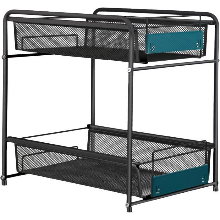 Panier D'armoire Coulissant à 2 Niveaux,tiroir Organisateur,Porte