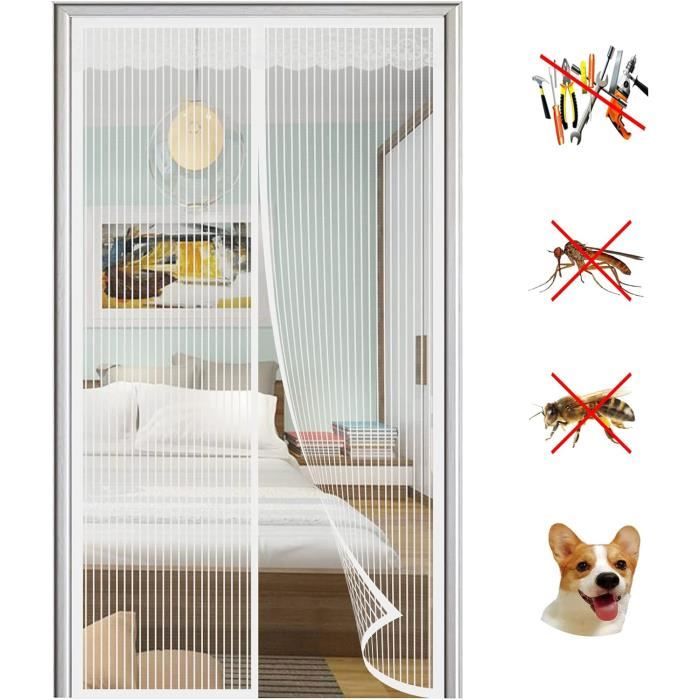 Magnétique Moustiquaire Porte, Moustiquaire à Fermeture Aimantée