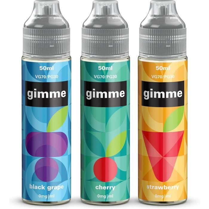 Liquide Cigarette Électronique Raisin + Cerise + Fraise E Liquide 3 X 50Ml Goût Cigarette