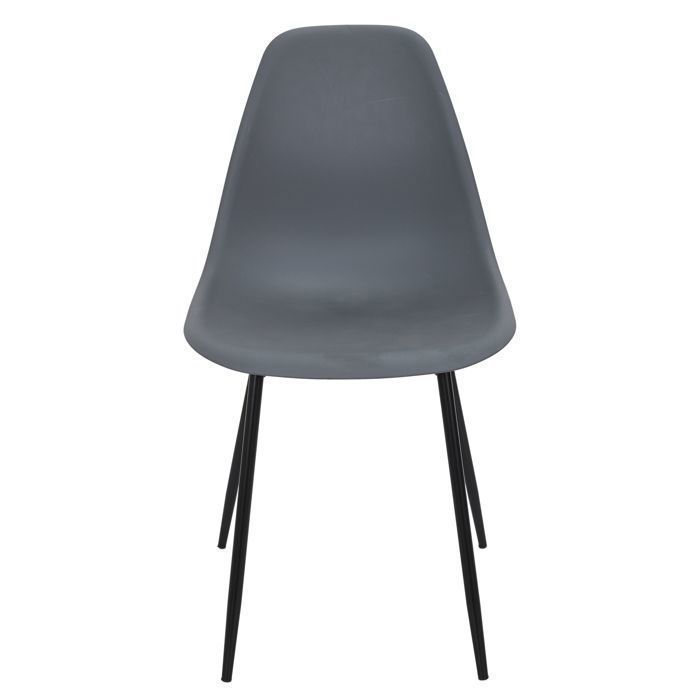 Chaise - HOME DECO FACTORY - Gustav - Design Épuré - Gris