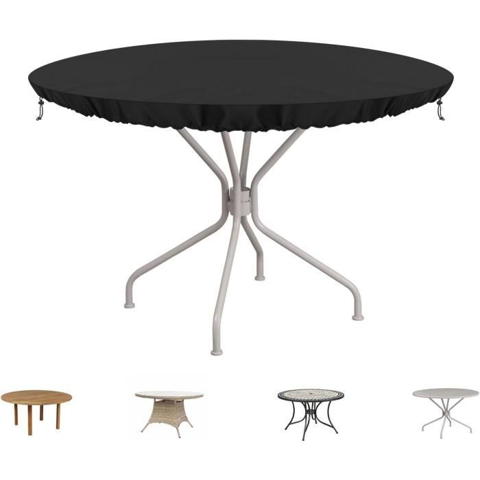 Housse Pour Table De Jardin Bache Table De Jardin Ronde Imperméable Anti-UV Oxford Robuste Housse De Protection Jardin - 150x85cm