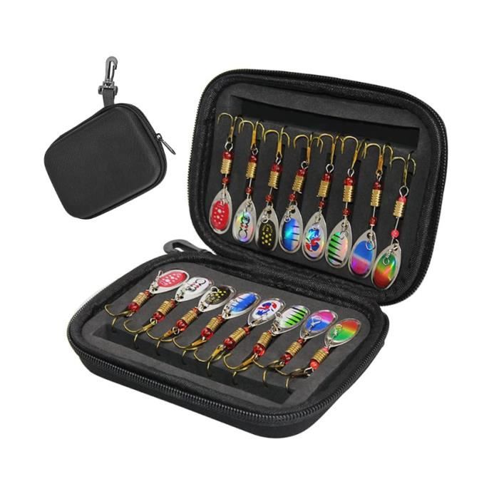Leurres de Pêche16 pcs Cuillères De Pêche Leurres Appâts en Métal Cuillers de Pêchepour Truite Bass Casting Spinner avec -wj