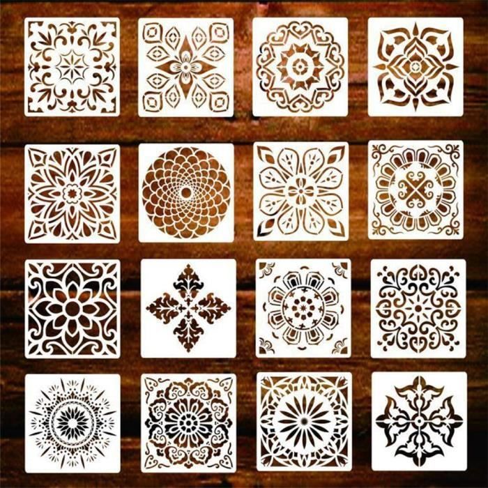 Mur Tissu Prmape 32 Pcs Pochoir Mandala 15*15cm Pochoir Mandala de Peinture Pochoir Meuble Réutilisables pour Décoration Bricolage Meuble Scrapbooking Mur Tissu Prmape 32 Pcs Pochoir Mandala 15*15cm Pochoir Mandala de Peinture Pochoir Meuble Réutilisables pour Décoration Bricolage Meuble Scrapbooking
