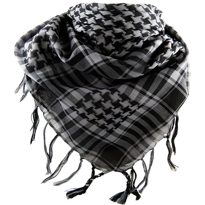 Keffieh palestinien gris/noir Noir - Cdiscount Prêt-à-Porter