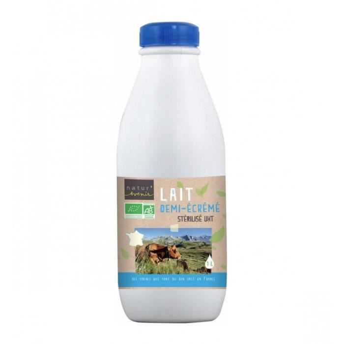 Lait De Vache Uht Demi Ecreme France 1 L Cdiscount Sante Mieux Vivre