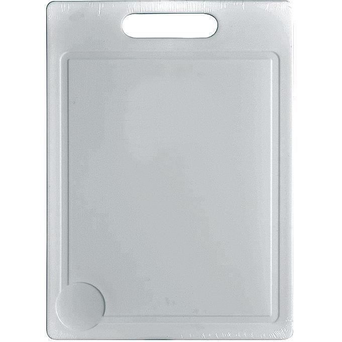 Planche à découper 35 x 25 cm - plastique - blanc
